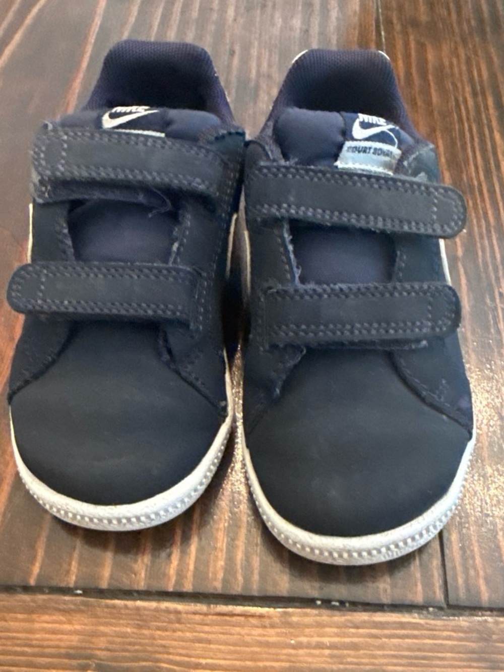Nike Kids Navy Double-Strap Sneakers